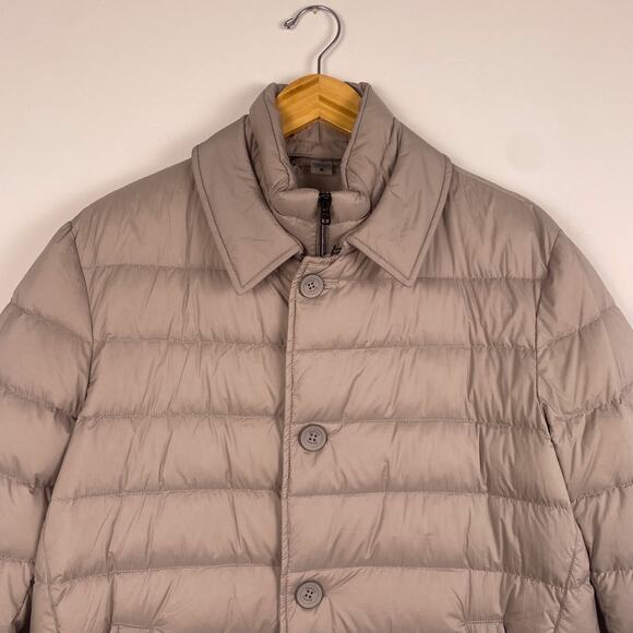 Herno Men's Quilted Goose Down Puffer Jacket Light Gray - Picture 2 of 6